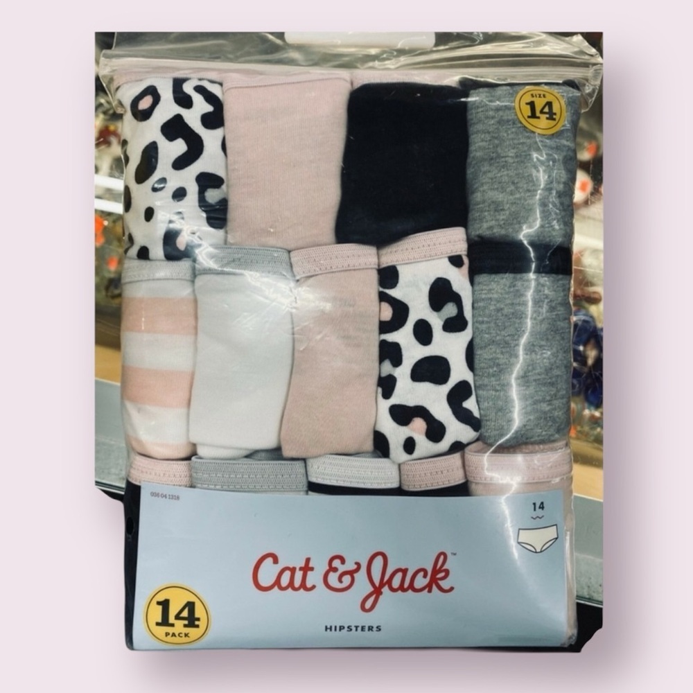 CAT & JACK HIPSTERS 14 PACK NEW IN GIRLS PACKAGE SIZE 14